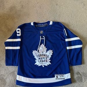 NHL Authentic Maple Leaf jersey - Tavares!  Youth L/XL.  Blue with white.